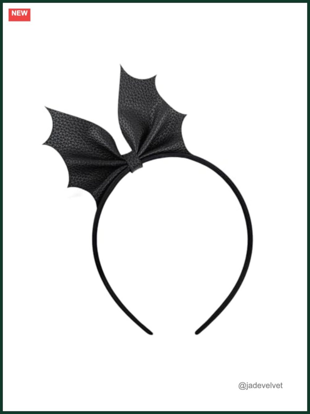 Bat Wings Headband Glitter PU Leather Costume Hair Accessory Gothic Style
